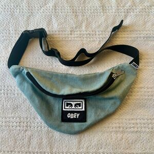Obey Blue Denim Waist Bag / Fanny Pack